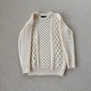 Irelands Eye Elegant Cream Cable Knit Sweater